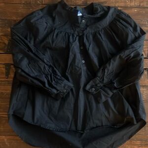 Black peasant style bloude